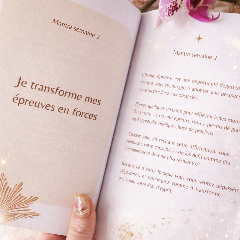 Livre sur les mantras et affirmations positives