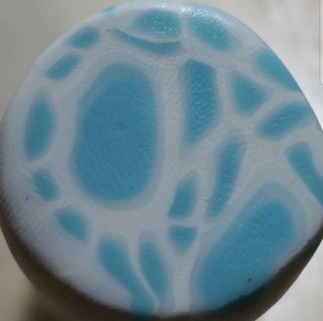 Pâte polymère effet Larimar