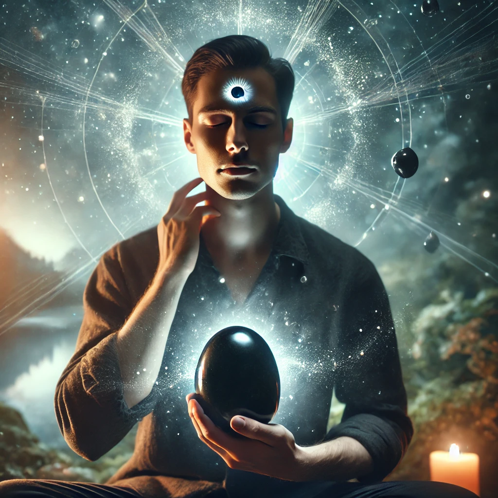 Obsidienne est une pierre d'introspection puissante qui peut bouleverser. Image IA