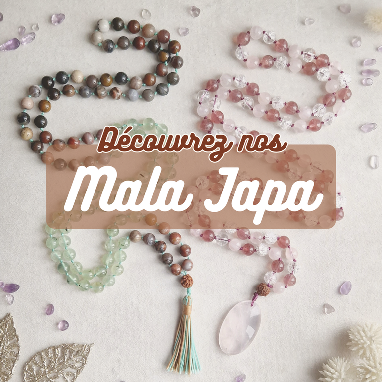 Mala japa en pierres naturelles